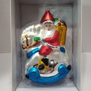 Department 56 Rocking Horse Santa Ornament